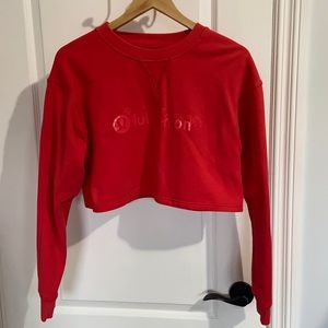Red Lunar New Year All Yours cropped crew neck